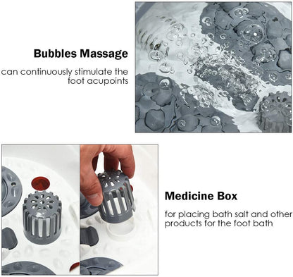 Shiatsu Portable Foot Spa Bath Massager with Heat and Motorized Rollers