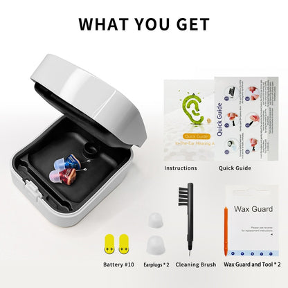 NanoHearAid™ Small Invisible CIC In Ear Rechargeable OTC Hearing Aids