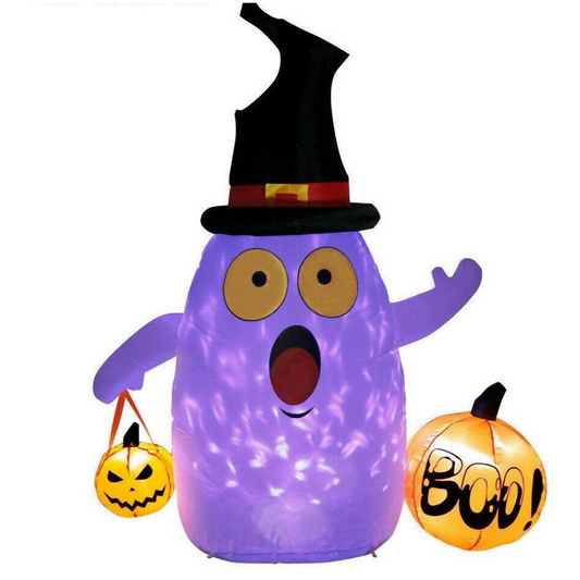 Halloween Outdoor Inflatable Blow Up Ghost With LED Lights 5 Ft - Westfield Retailers