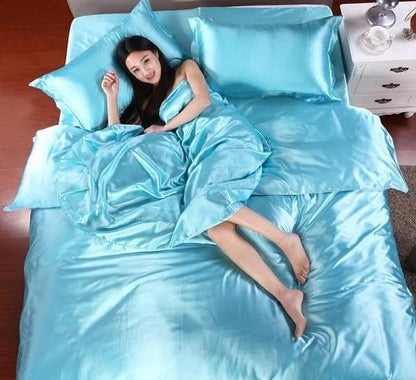 Original Pure Satin Silk Bedding Set (Polyester Satin Silk) - Westfield Retailers
