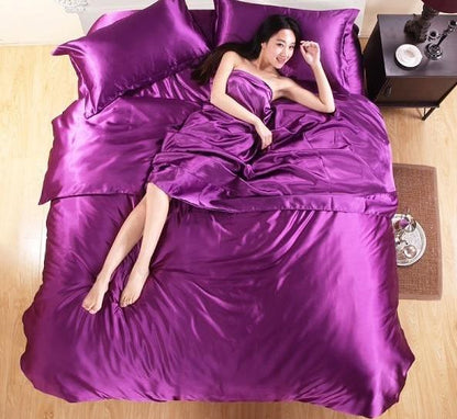 Original Pure Satin Silk Bedding Set (Polyester Satin Silk) - Westfield Retailers