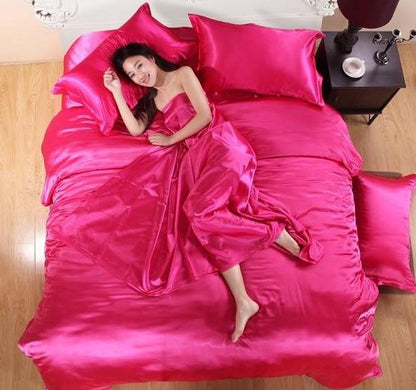 Original Pure Satin Silk Bedding Set (Polyester Satin Silk) - Westfield Retailers