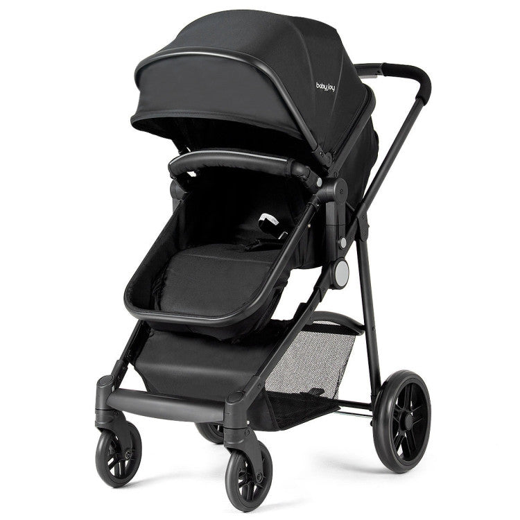 2-in-1 Foldable Pushchair Newborn Infant Baby Stroller