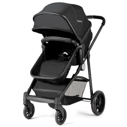 2-in-1 Foldable Pushchair Newborn Infant Baby Stroller