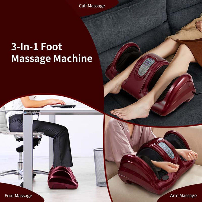 Electric Shiatsu Foot Massager with High Intensity Rollers, Massage Machine for Feet