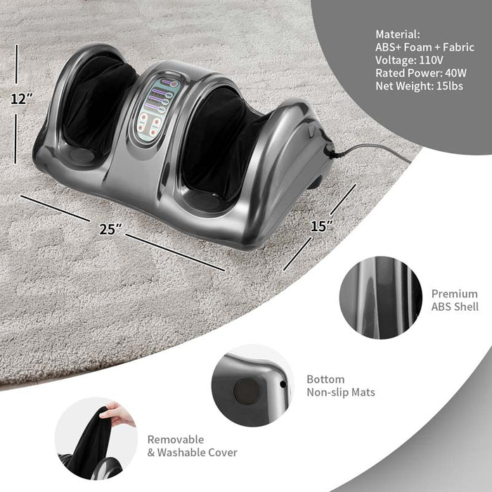 Electric Shiatsu Foot Massager with High Intensity Rollers, Massage Machine for Feet