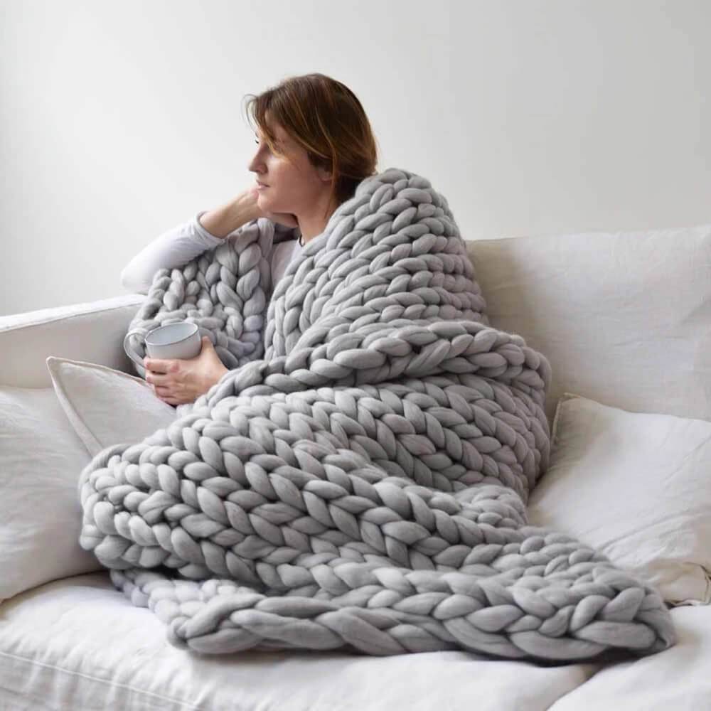 Handmade Chunky Knit Blanket - Westfield Retailers