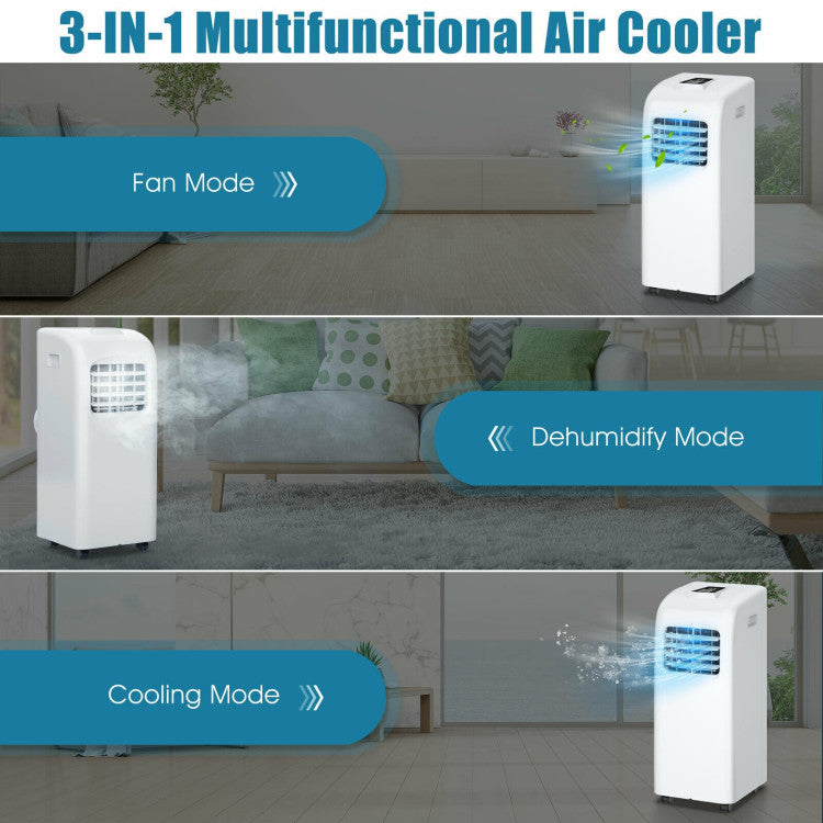 8000 BTU(Ashrae) Portable Air Conditioner with Dehumidifier Function