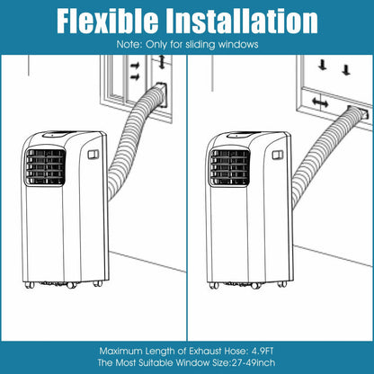 8000 BTU(Ashrae) Portable Air Conditioner with Dehumidifier Function