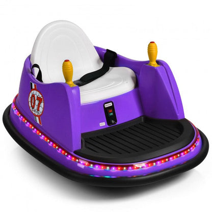 6V Kids Ride On Bumper Car 360-Degree Spin Race Toy with Remote Control