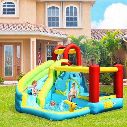 Kids Bounce Castle Backyard Inflatable Playground with Water Slides