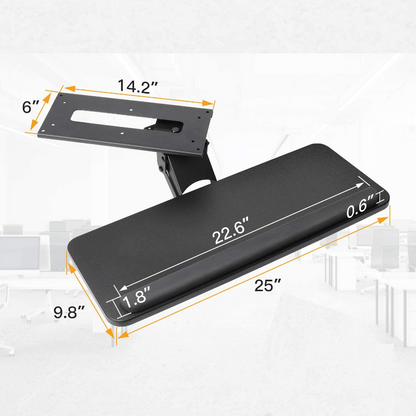 Premium Adjustable Under Desk Clamp On Keyboard Drawer Tray - Westfield Retailers