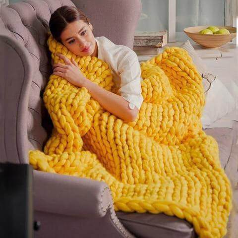 Handmade Chunky Knit Blanket - Westfield Retailers