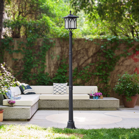 Premium Outdoor Solar Yard Light Lamp Post Fixture - Westfield Retailers