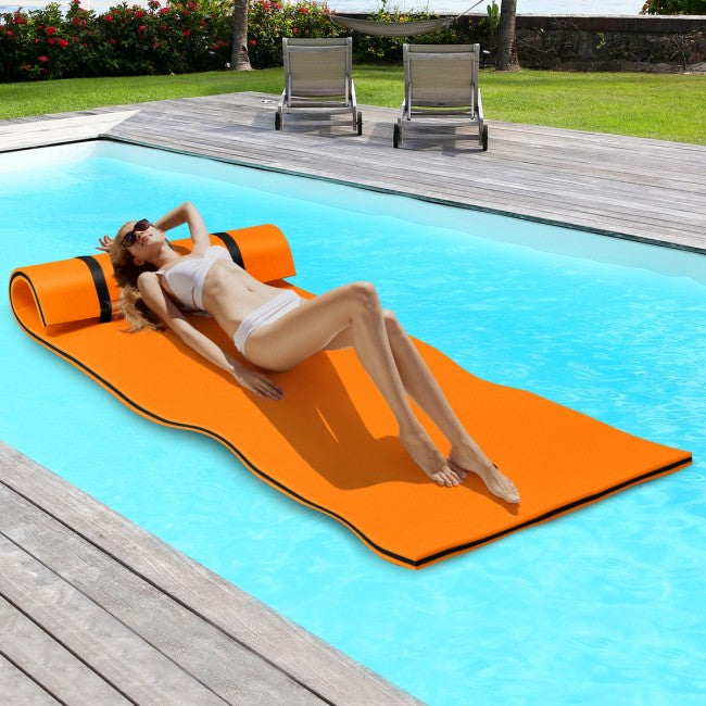 3-Layer Floating Water Mat Tear-Resistant Pad for Water Recreation and Relaxing