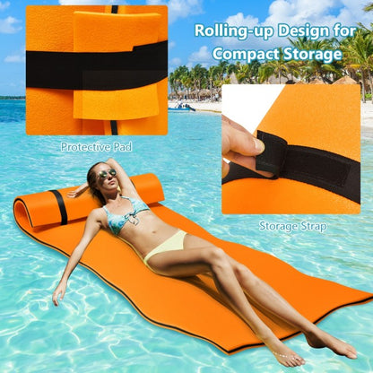 3-Layer Floating Water Mat Tear-Resistant Pad for Water Recreation and Relaxing