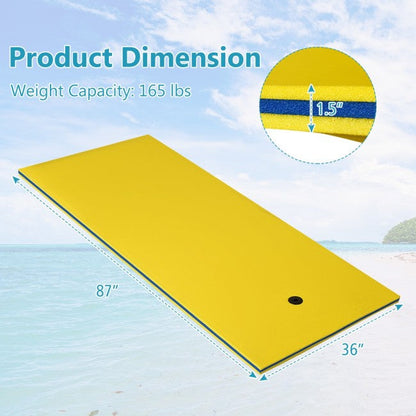 3-Layer Floating Water Mat Tear-Resistant Pad for Water Recreation and Relaxing