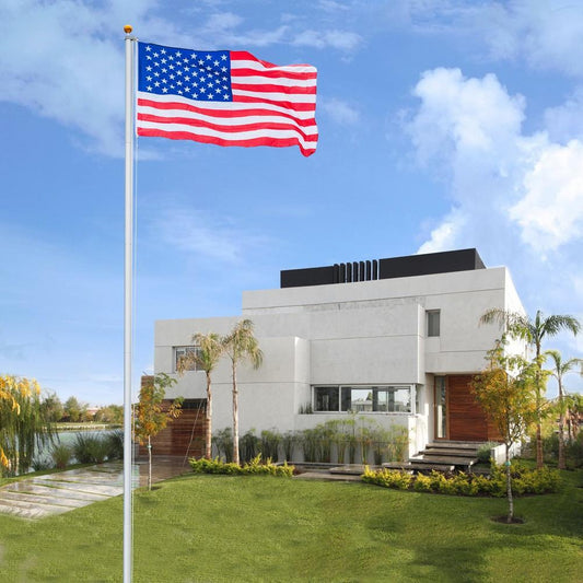 Heavy Duty Aluminum 25FT Telescoping Home Flagpole Kit - Westfield Retailers