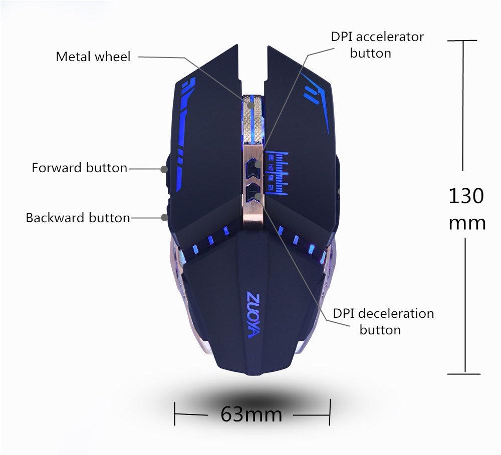 Wired Light RGB PC Gaming Mouse - Westfield Retailers