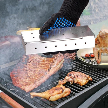 Premium Gas Grill Wood Chip Smoker Box - Westfield Retailers