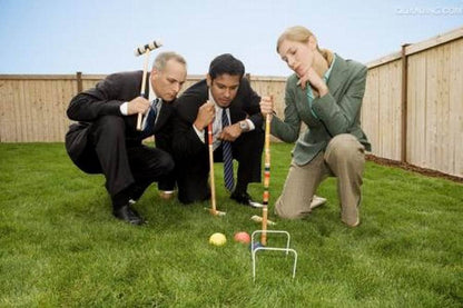 Premium Wooden Croquet 4 Players Game Set - Westfield Retailers