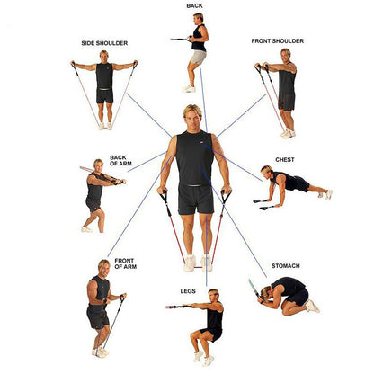 Workout Exercise Resistance Bands Set For Arms/Legs - Westfield Retailers