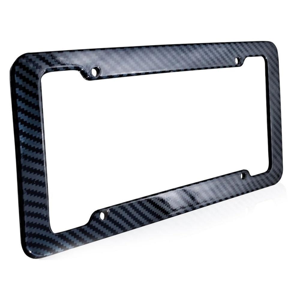 Premium Carbon Fiber Black Vehicle License Plate Holder Frame - Westfield Retailers