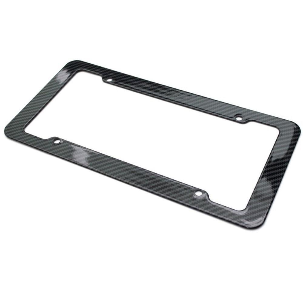 Premium Carbon Fiber Black Vehicle License Plate Holder Frame - Westfield Retailers