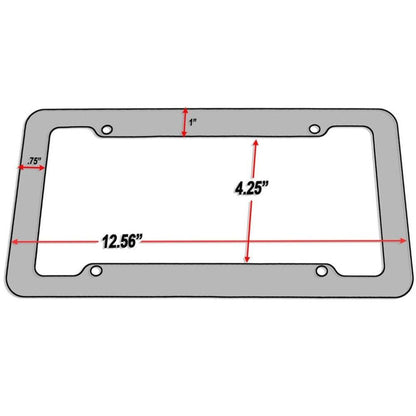 Premium Carbon Fiber Black Vehicle License Plate Holder Frame - Westfield Retailers