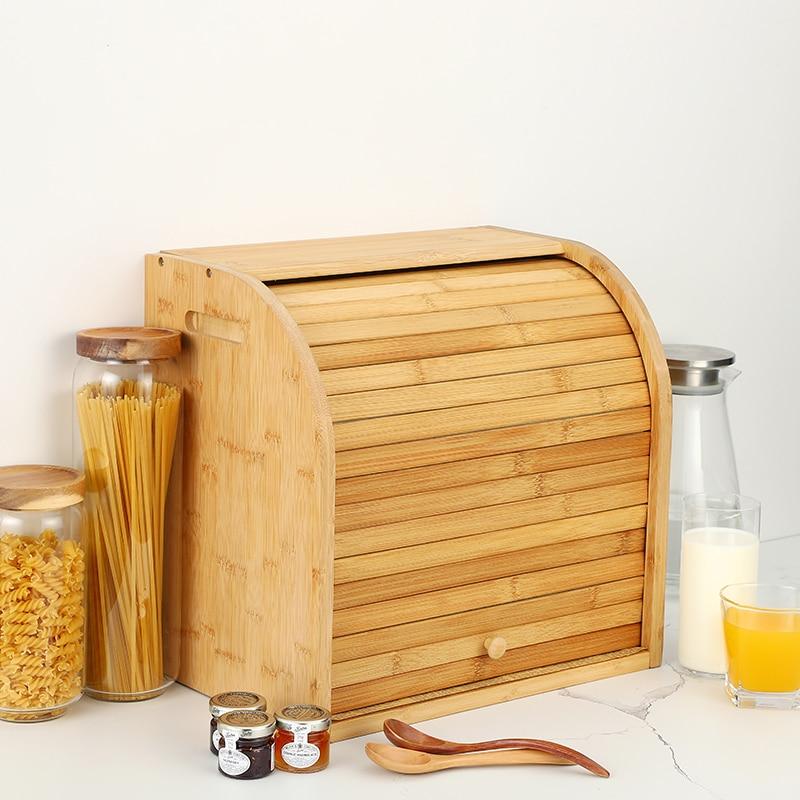 Large Modern Countertop Wooden Bread Storage Box - Westfield Retailers