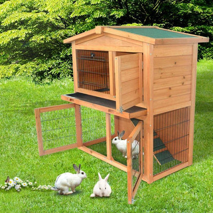 Large Indoor Outdoor Rabbit Hutch Cage House 40in - Westfield Retailers