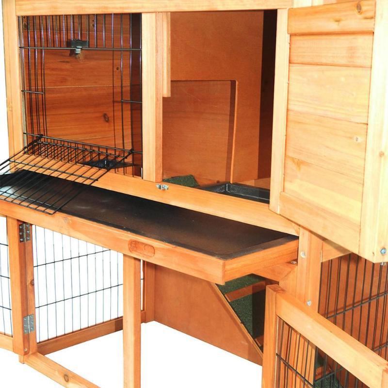 Large Indoor Outdoor Rabbit Hutch Cage House 40in - Westfield Retailers