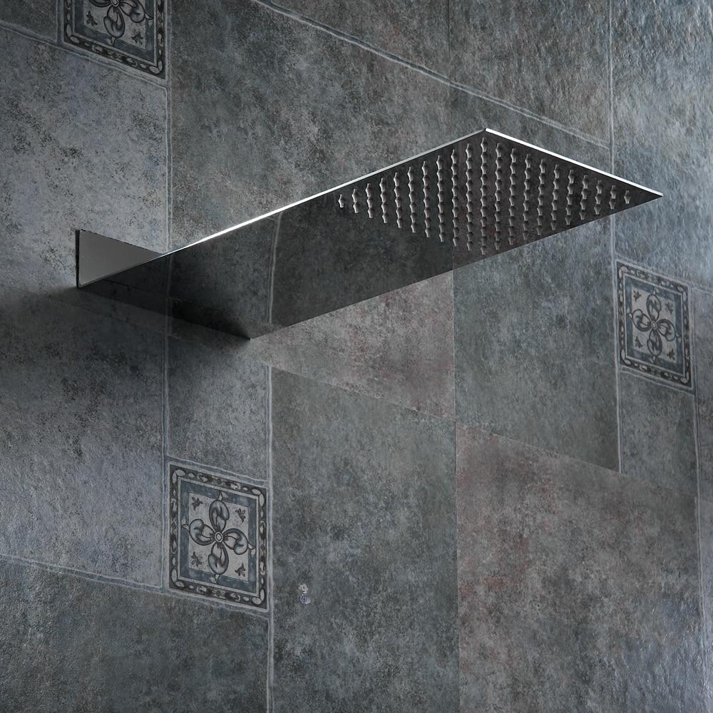 Square Rainfall Ceiling Shower Head Stainless Steel - Westfield Retailers