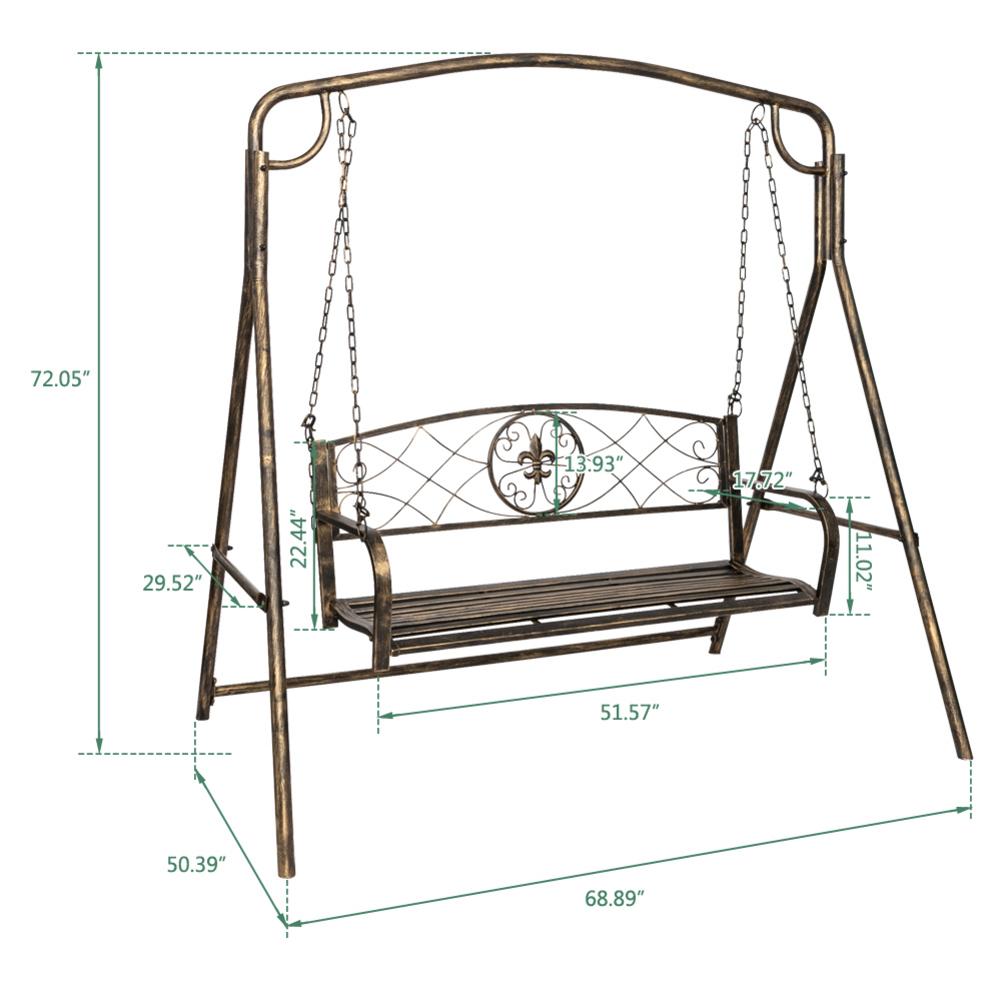 Premium Outdoor Backyard Porch Patio Swing Bench - Westfield Retailers