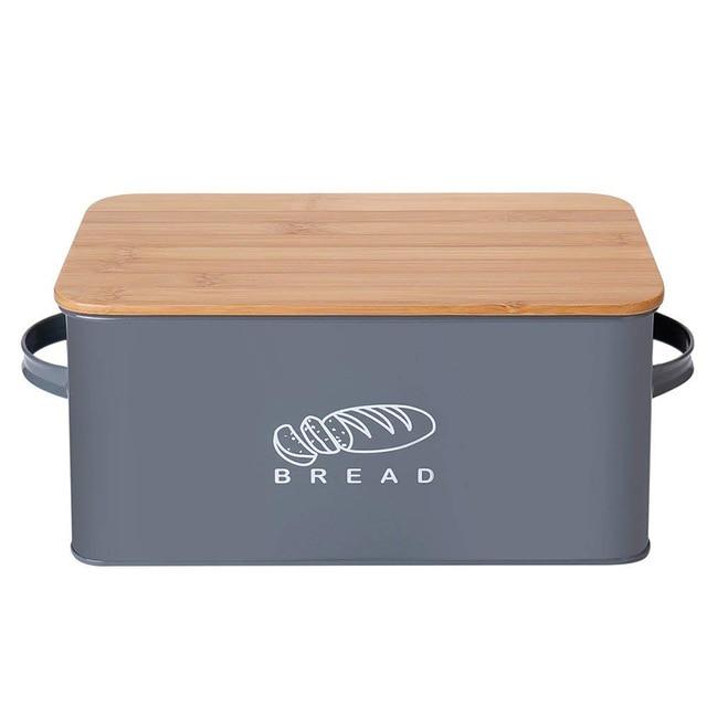 Premium Large Black Metal Bread Holder Storage Box - Westfield Retailers