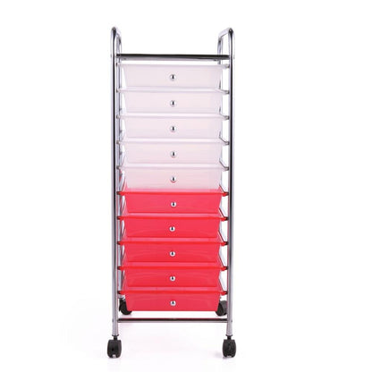 Heavy Duty 10 Drawer Rolling Storage Organizing Cart - Westfield Retailers