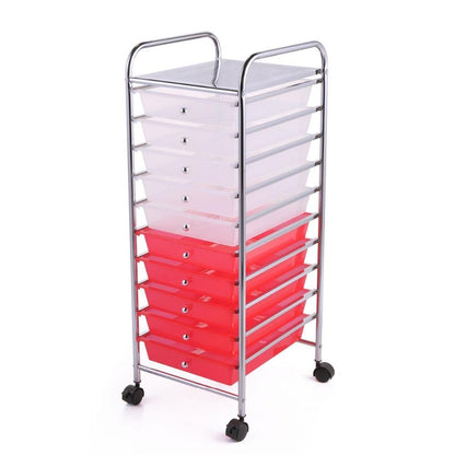 Heavy Duty 10 Drawer Rolling Storage Organizing Cart - Westfield Retailers