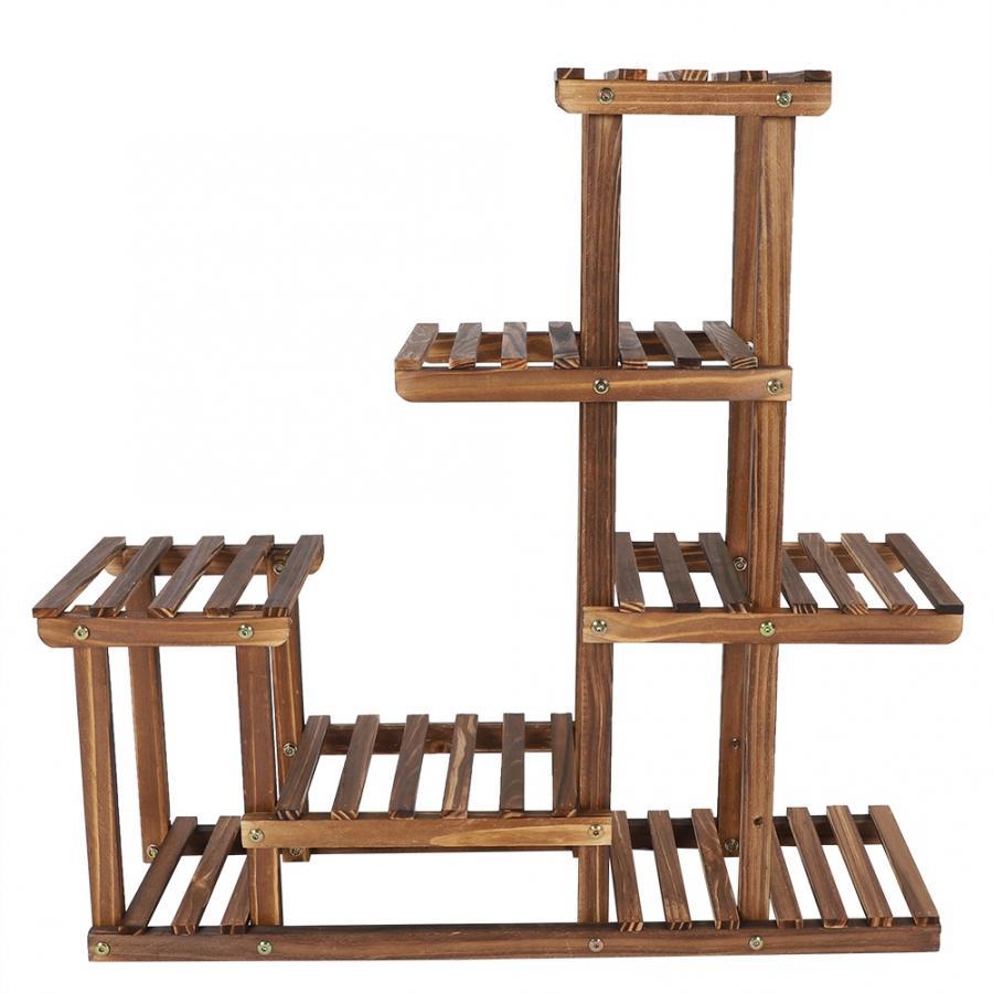 Large Multi Tiered Indoor Wooden Plant Stand - Westfield Retailers