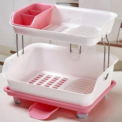 Compact 2 Tier Kitchen Dish Drying Drainer Rack - Westfield Retailers