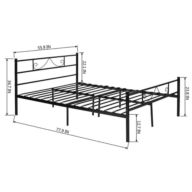 Premium Black Platform Metal Bed Frame - Westfield Retailers