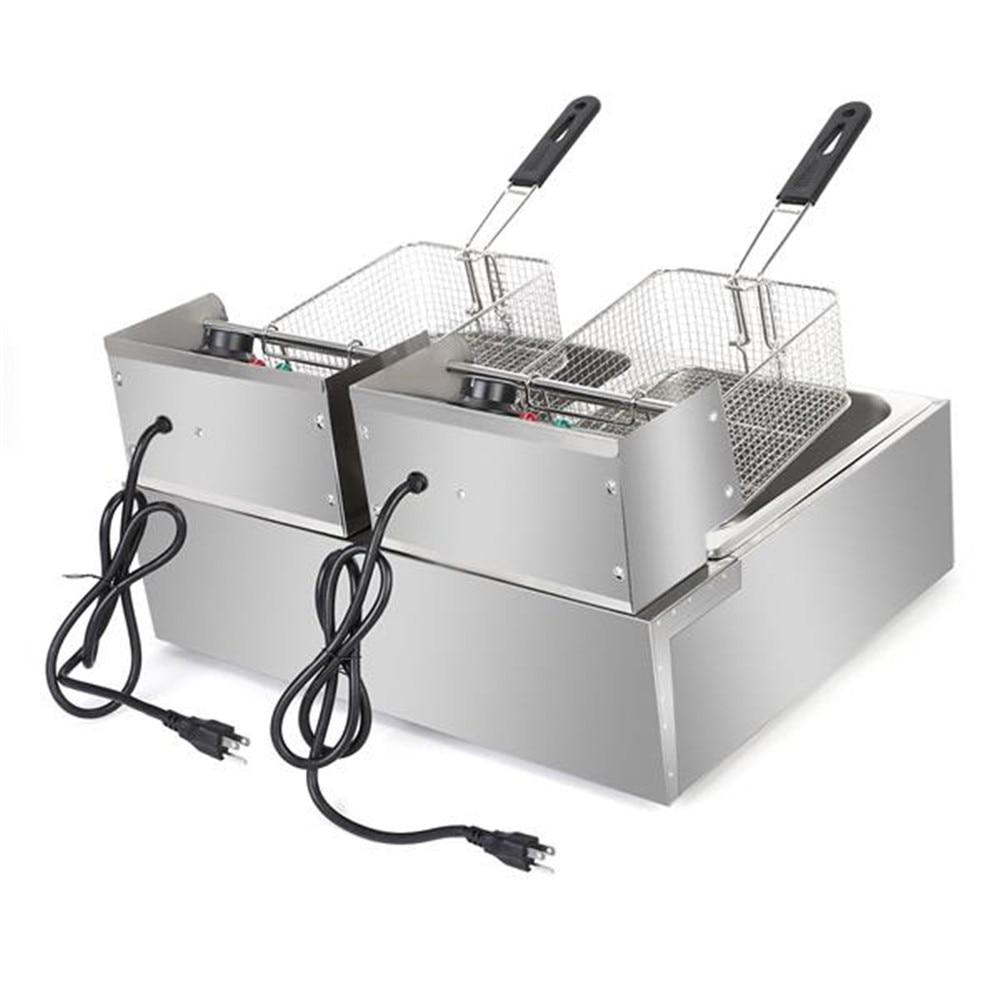 Premium Electric Double Deep Oil Fryer With Basket - Westfield Retailers