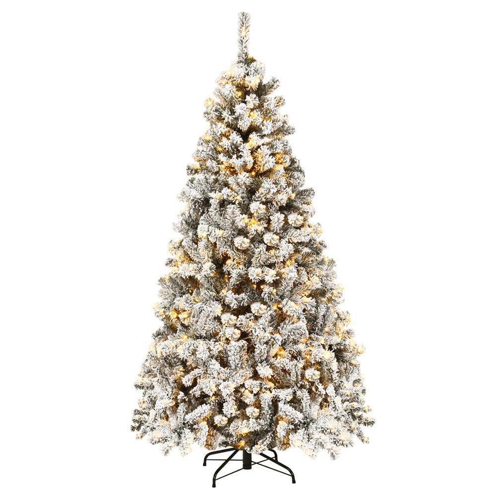 Realistic Prelit Flocked Artificial Christmas Tree 6FT - Westfield Retailers