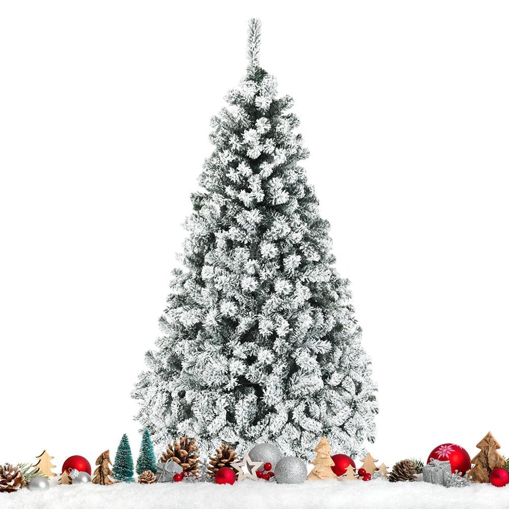 Realistic Prelit Flocked Artificial Christmas Tree 6FT - Westfield Retailers