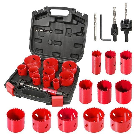 All In One Bi-Metal Hole Dozer Saw Drill Bit Kit 17 pcs - Westfield Retailers