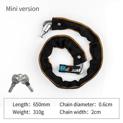 Foldable Bike Chain Cable Metal Lock - Westfield Retailers