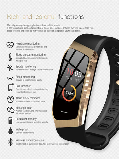 Fitness Band Smart Watch Waterproof Blood Pressure Oxygen Heart Rate Monitor Sport Bracelet - Westfield Retailers