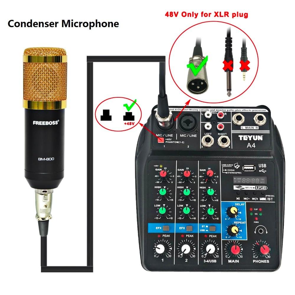 Small Audio Sound Digital Microphone Mixer 48V - Westfield Retailers