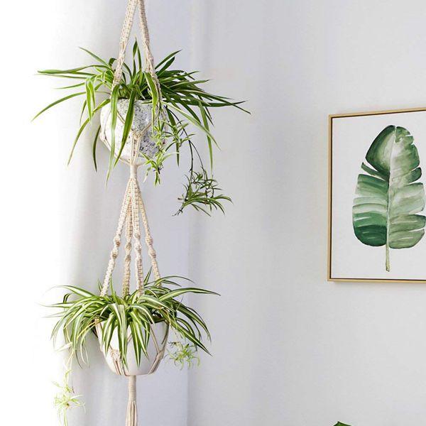 Premium Macrame Ceiling Hanging Planter Holder 4 Pack - Westfield Retailers