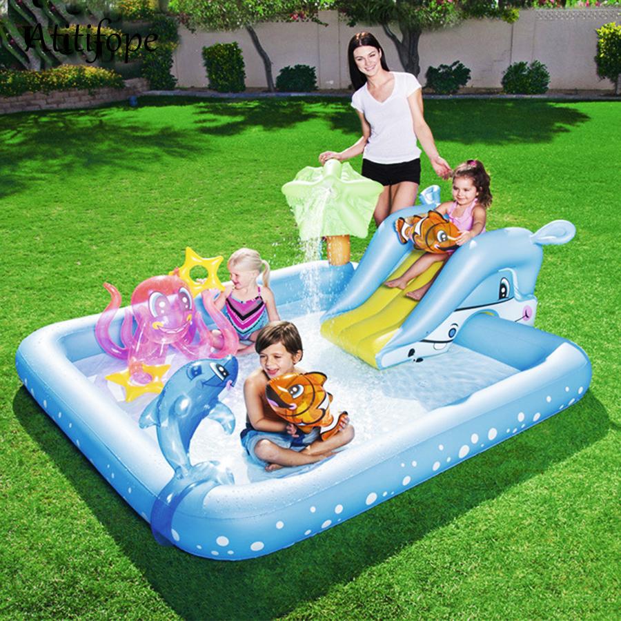 Kids Backyard Inflatable Blow Up Water Slide Pool - Westfield Retailers