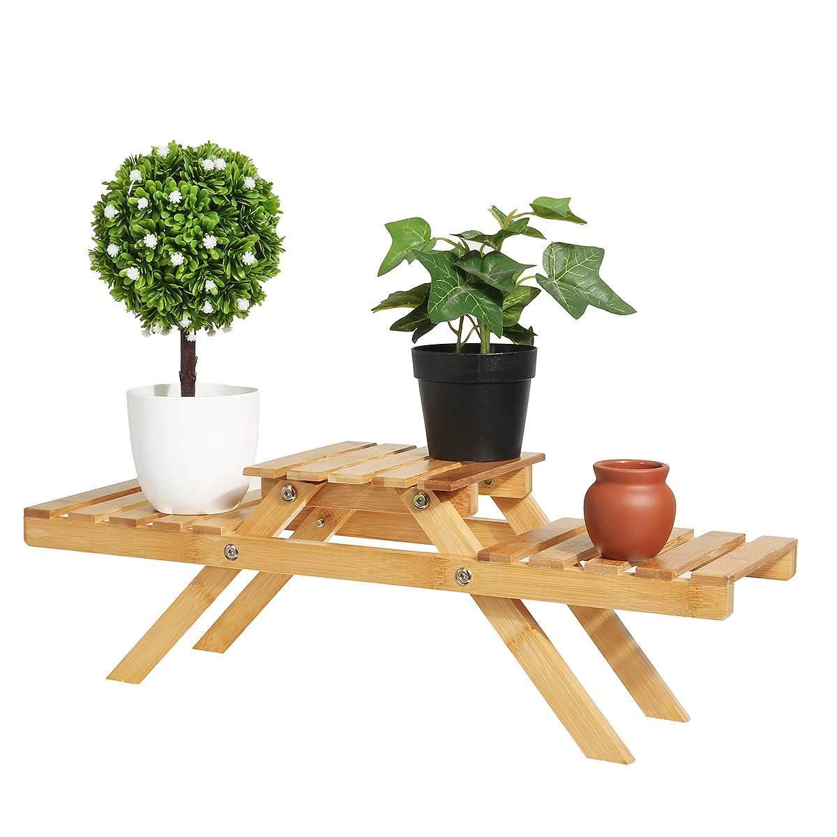 Large Indoor Wooden Multi Tier Plant Holder Shelf Stand - Westfield Retailers